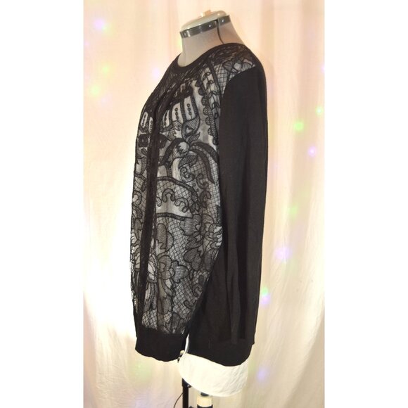 Simply Vera Wang Layered Look Black Sweater size 2X - Picture 2 of 4